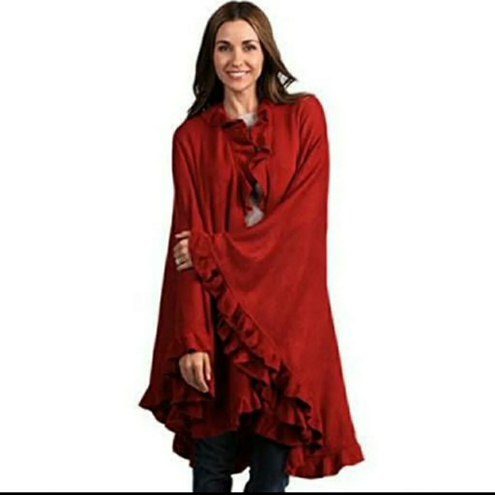 Red plus size wrap